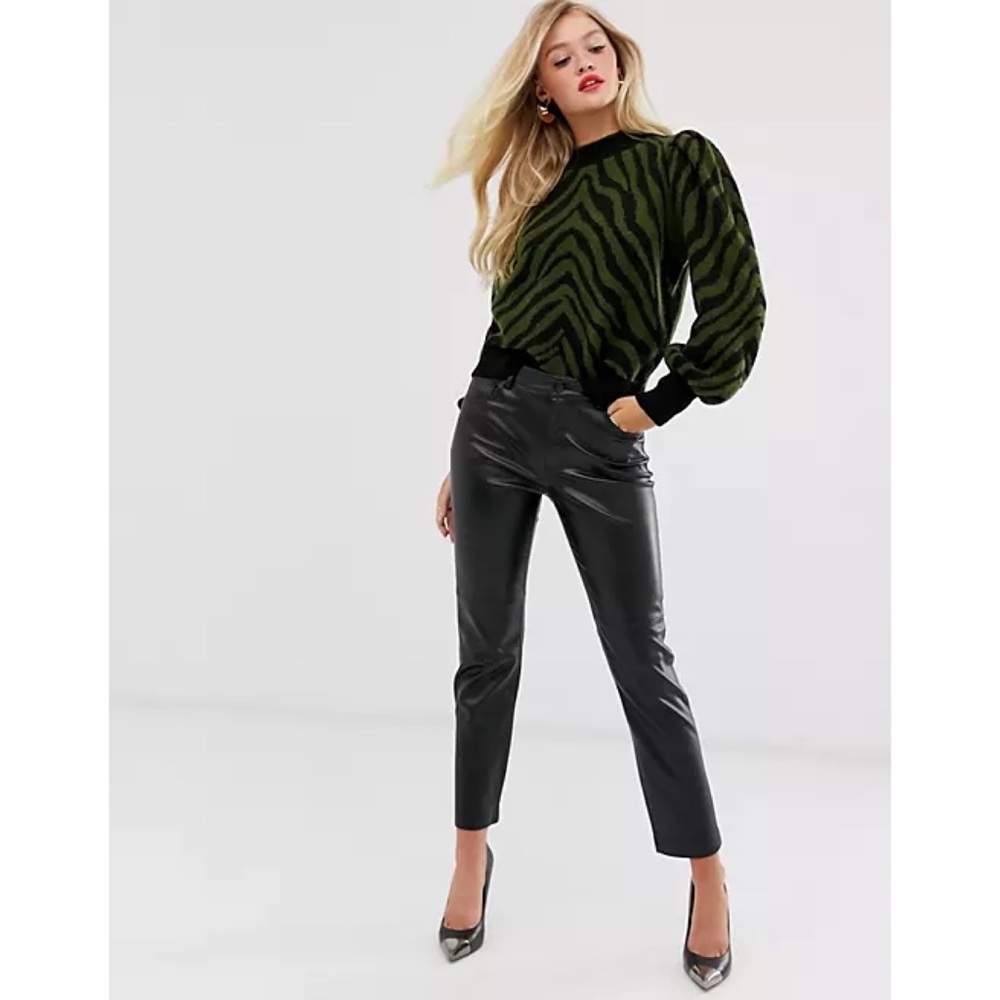 ASOS MNG jeans faux leather leather skinny Jean pants